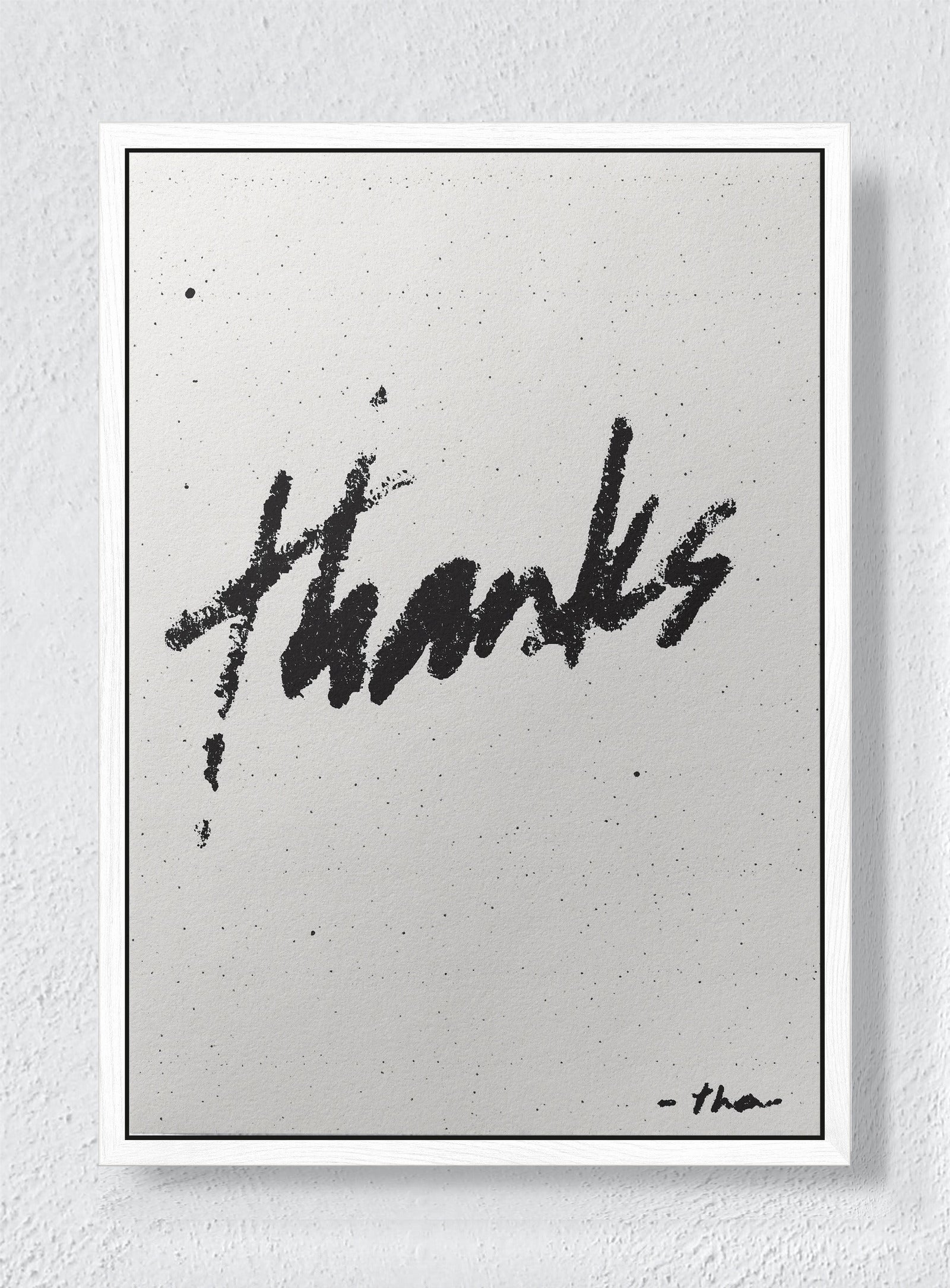 URBAN GRATITUDE - White frame canvas
