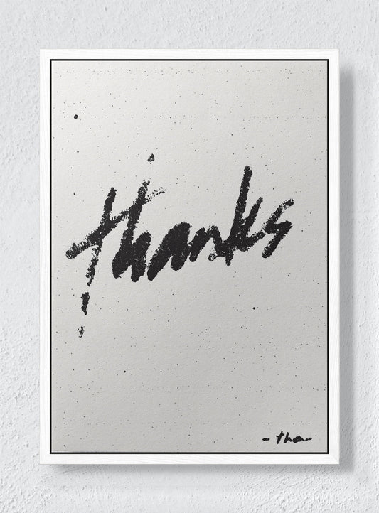 URBAN GRATITUDE - White frame canvas
