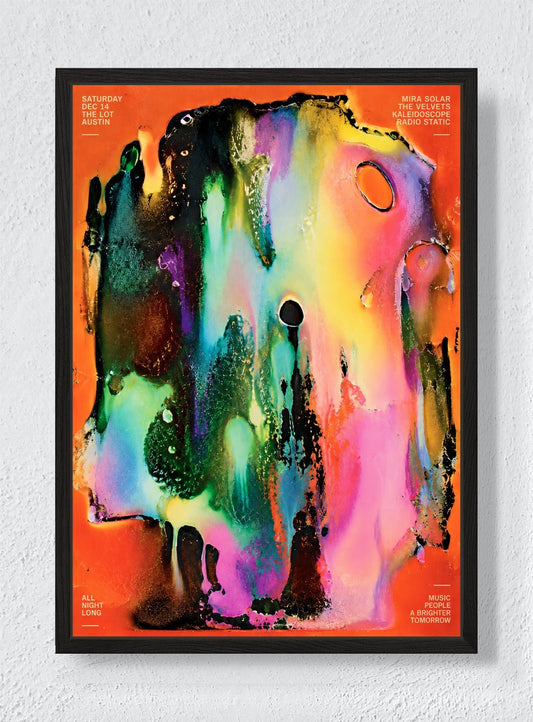 VELVET KALEIDOSCOPE - Black frame canvas