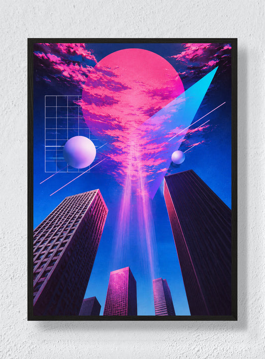 VERTICAL DREAM IN PINK - Black Frame
