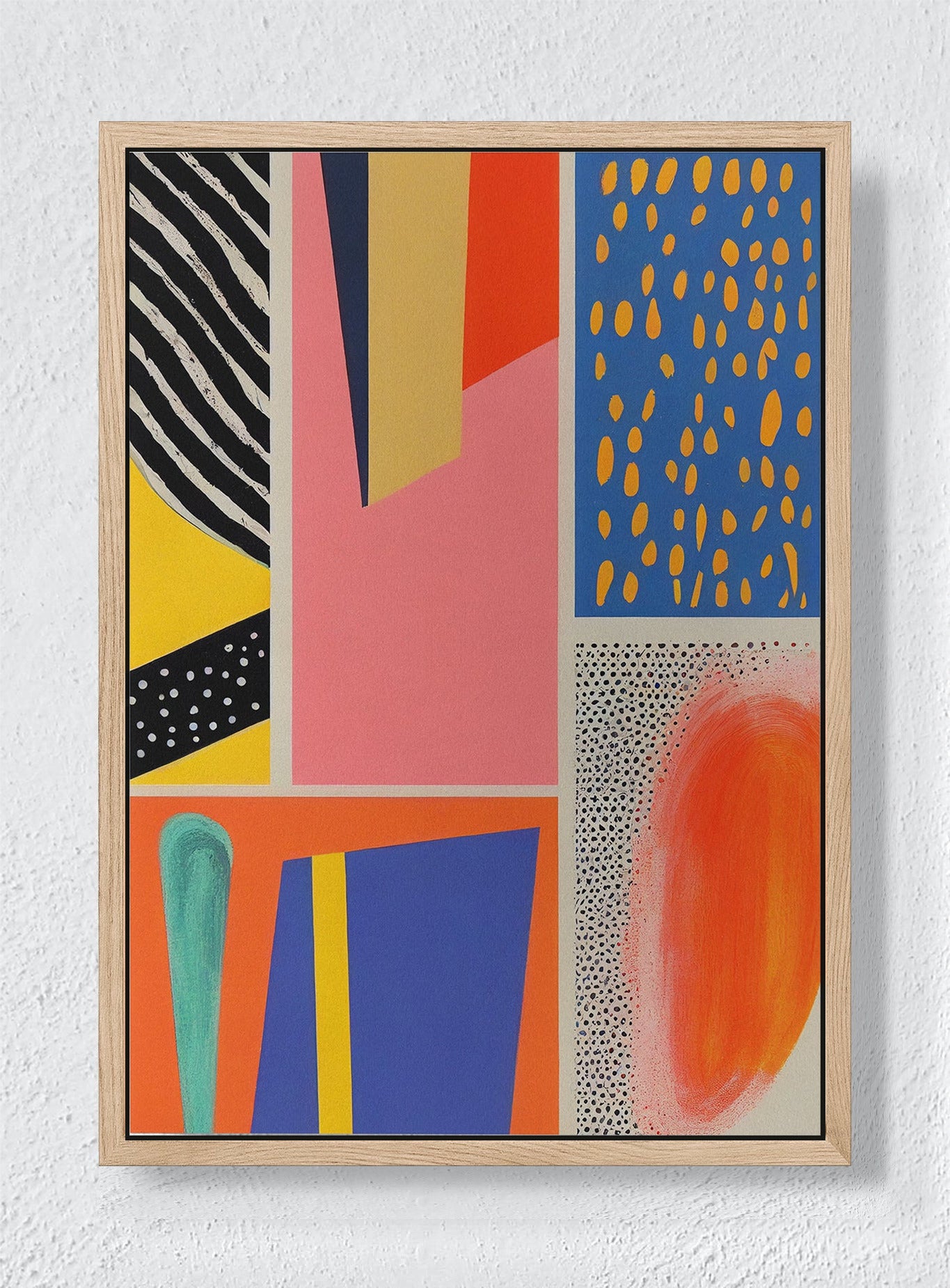 VIVID CONVERSATIONS - Natural frame canvas