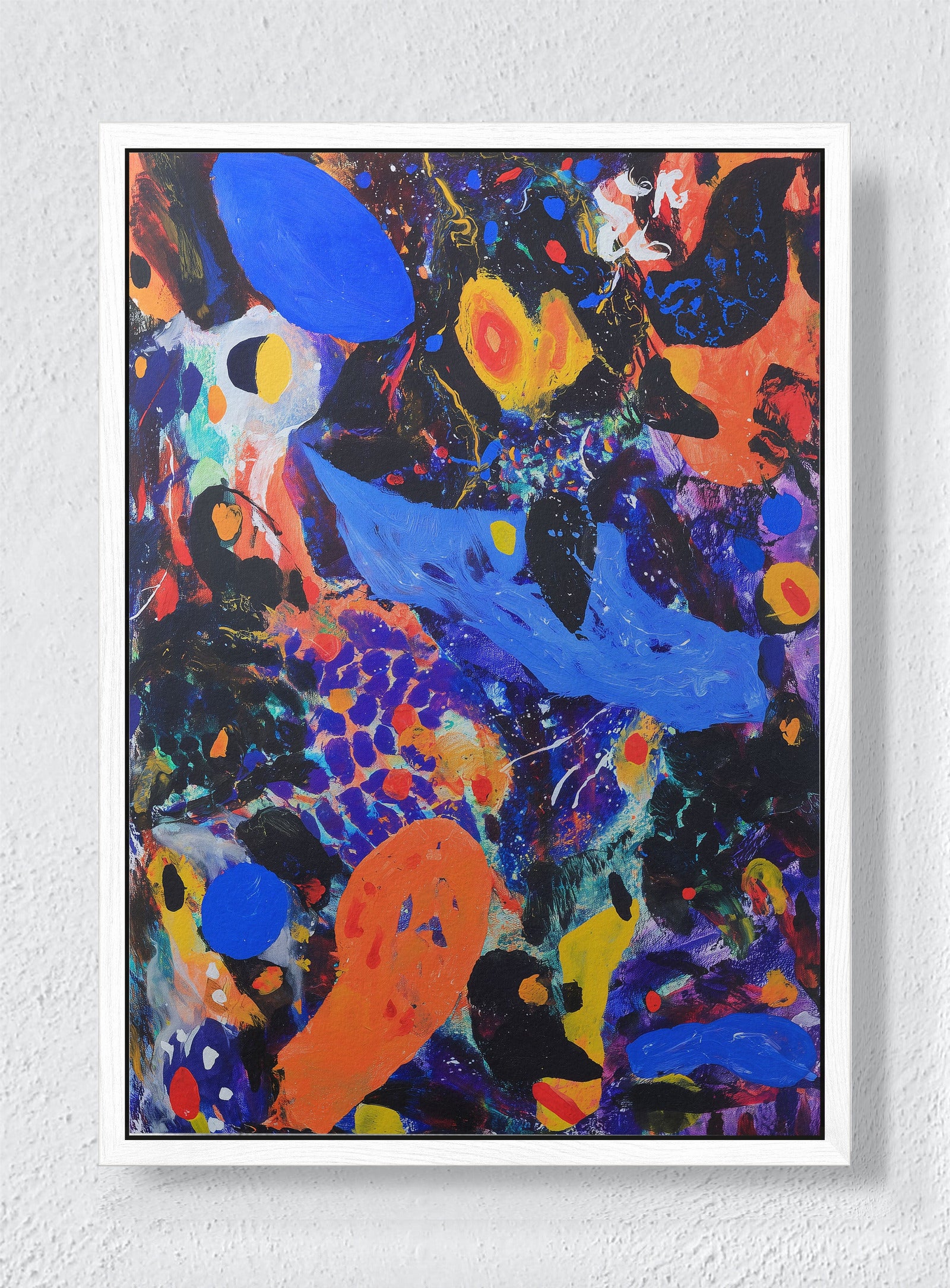 VIVID TURBULENCE - White frame canvas