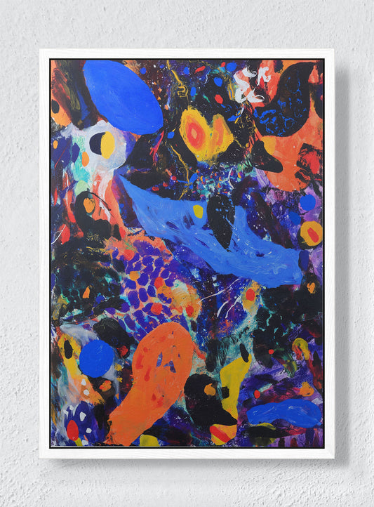 VIVID TURBULENCE - White frame canvas