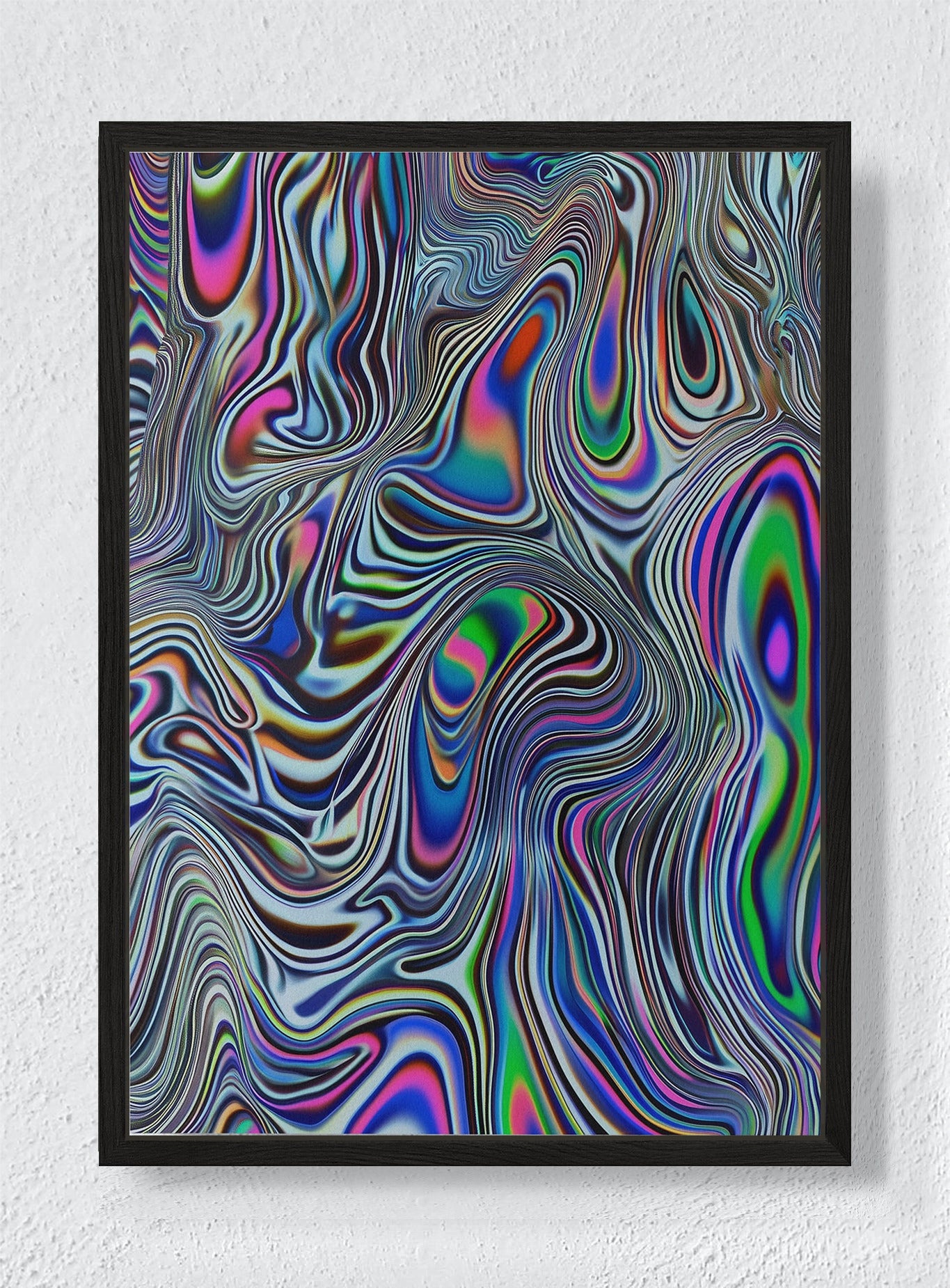 VORTEX OF HUES - Black frame canvas