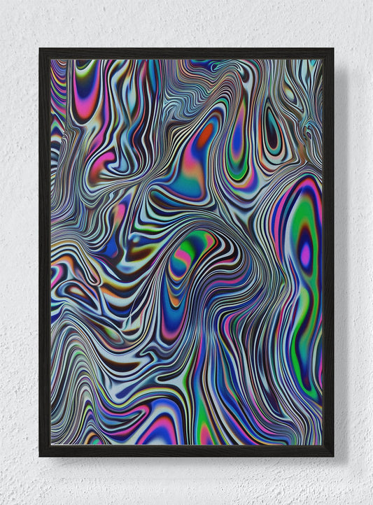 VORTEX OF HUES - Black frame canvas