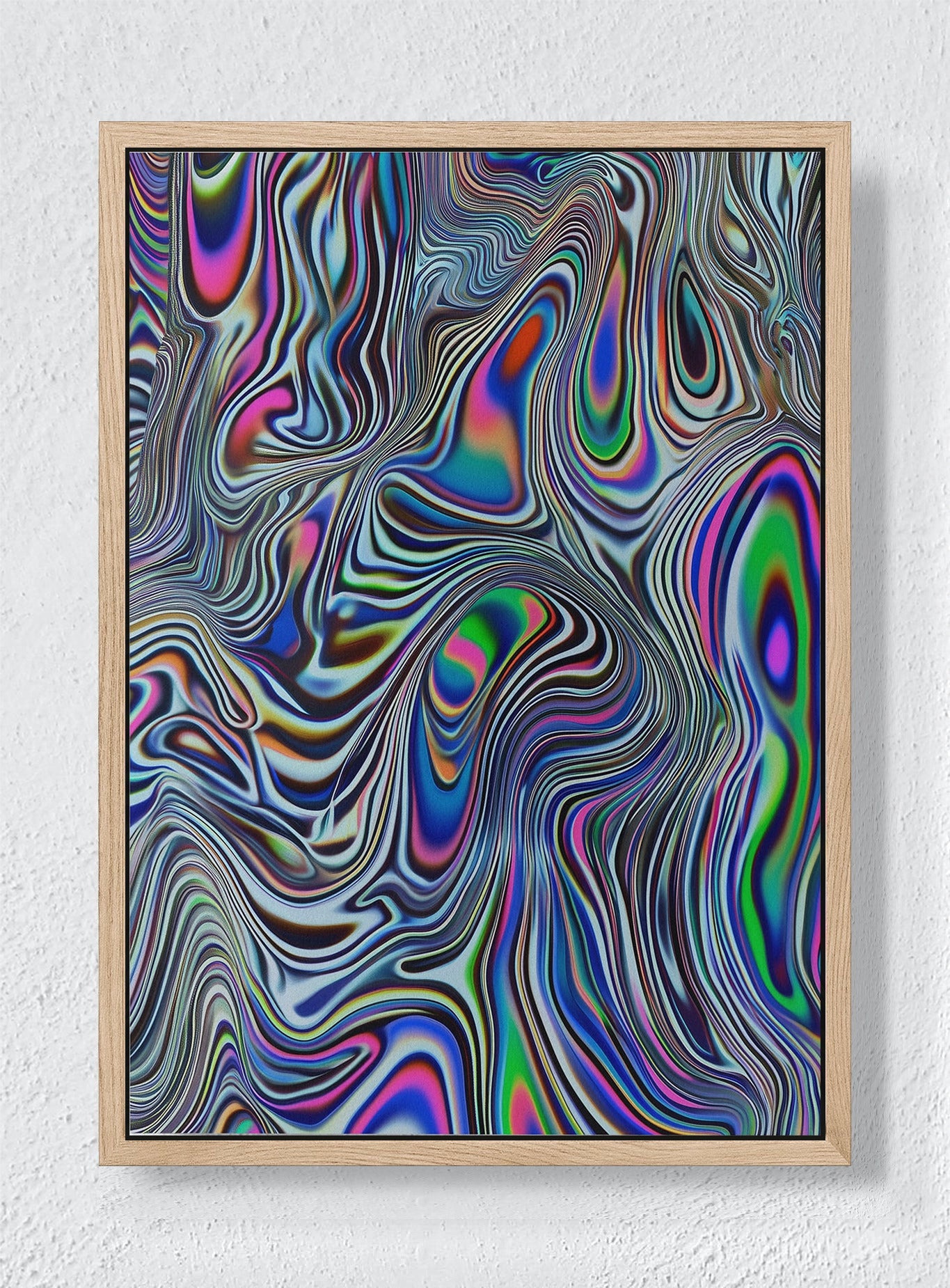 VORTEX OF HUES - Natural frame canvas