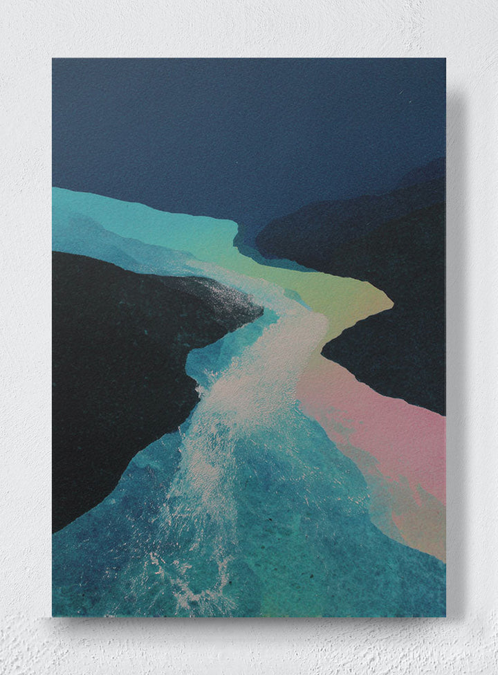 WATER TEACHING ITSELF A SHAPE - Unframed canvas