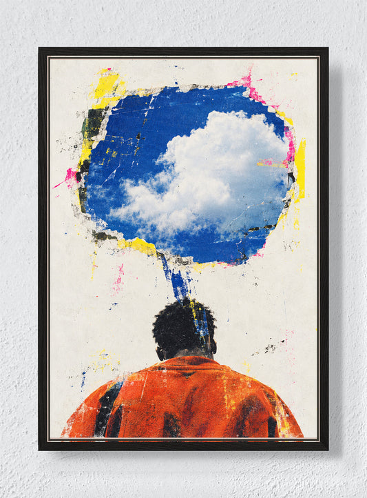 WEATHER AS A THOUGHT - Black frame canvas