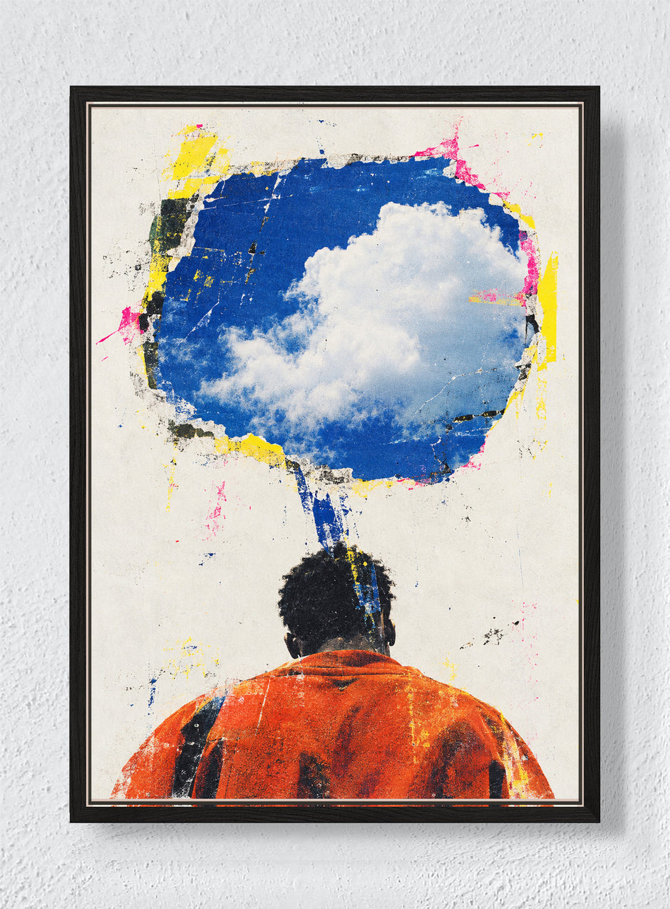 WEATHER AS A THOUGHT - Black frame canvas