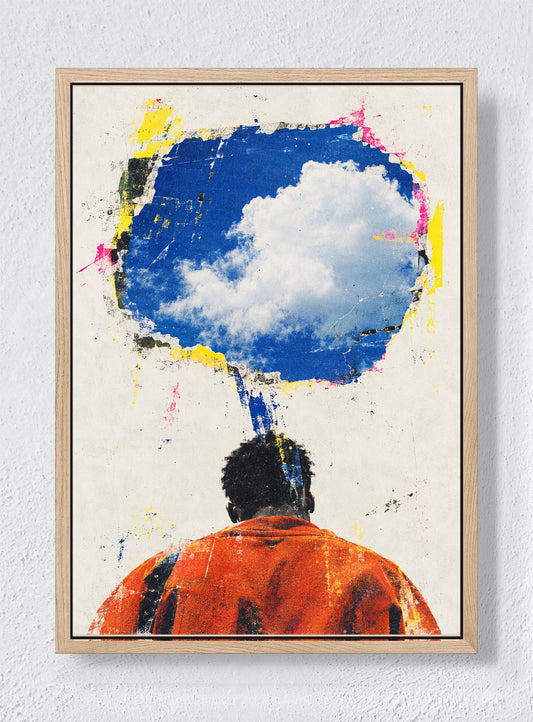 WEATHER AS A THOUGHT - Natural frame canvas
