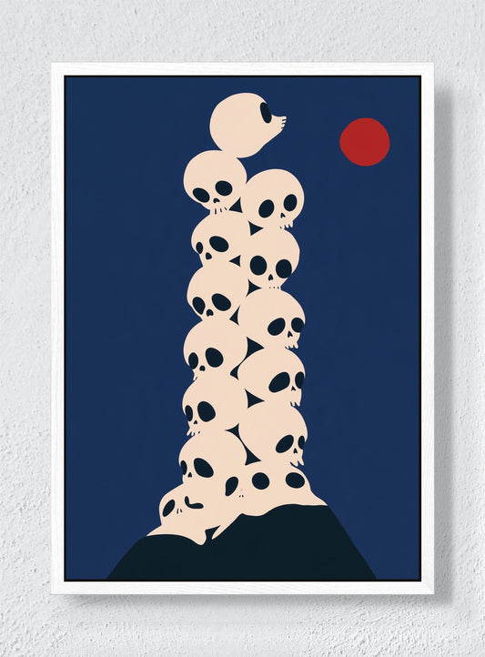 WEIGHT OF MANY THOUGHTS - White frame canvas