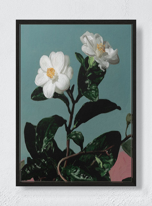 WHAT BLOOMS WITHOUT ASKING - Black frame canvas