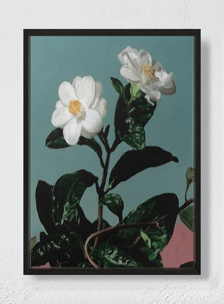 WHAT BLOOMS WITHOUT ASKING - Black frame canvas
