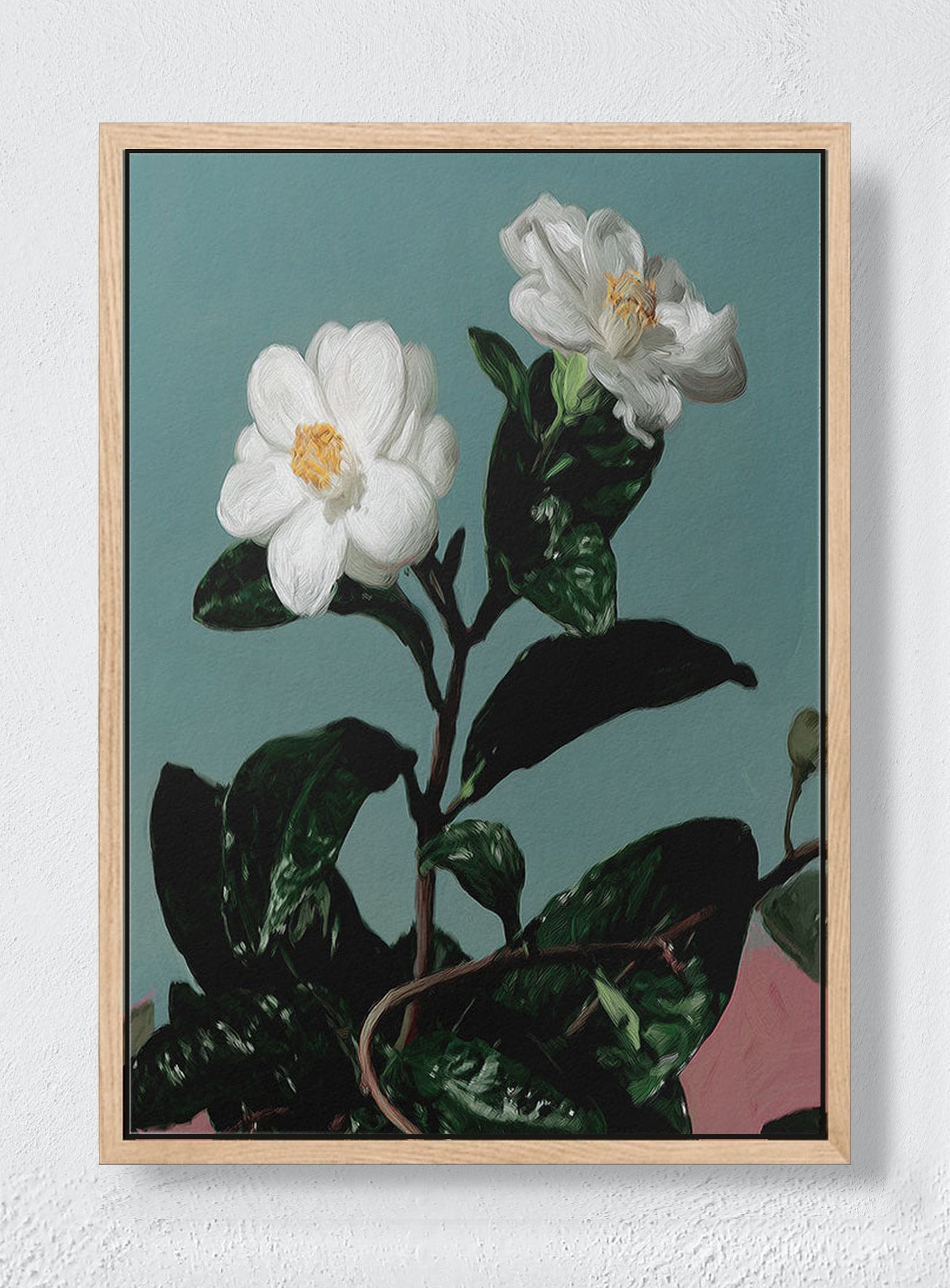 WHAT BLOOMS WITHOUT ASKING - Natural frame canvas