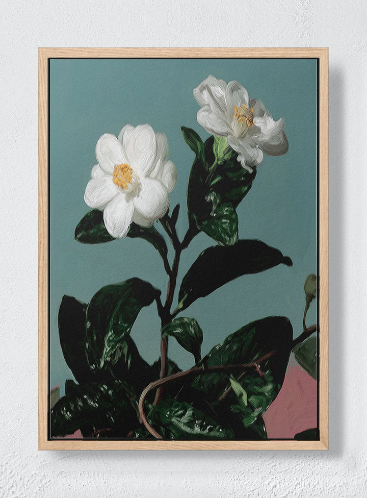 WHAT BLOOMS WITHOUT ASKING - Natural frame canvas