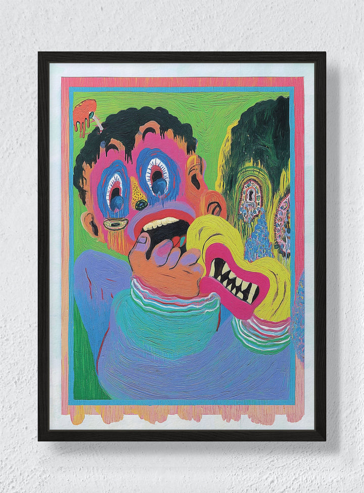 WHAT LIVES IN THE WYNWOOD SHADOWS - Black frame canvas