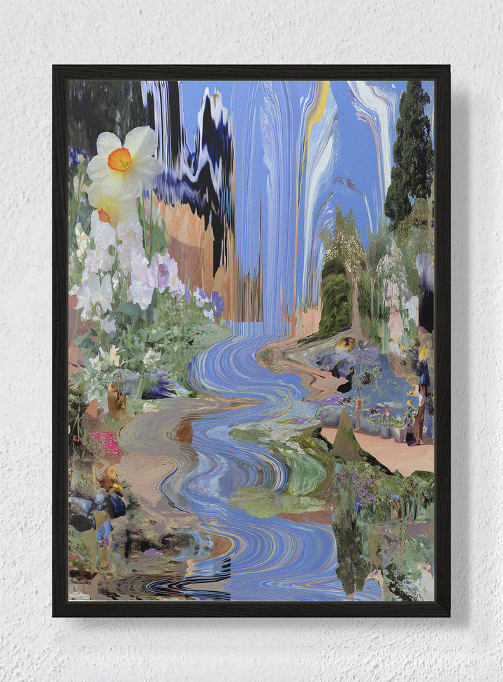 WHEN LANDSCAPES BUFFER - Black frame canvas