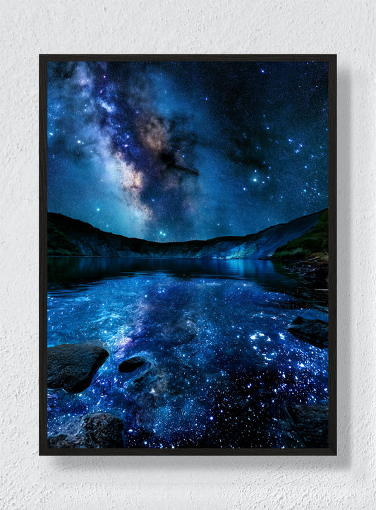 WHEN THE LAKE HOLDS THE STARS - Black Frame