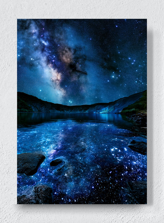 WHEN THE LAKE HOLDS THE STARS - Unframed canvas