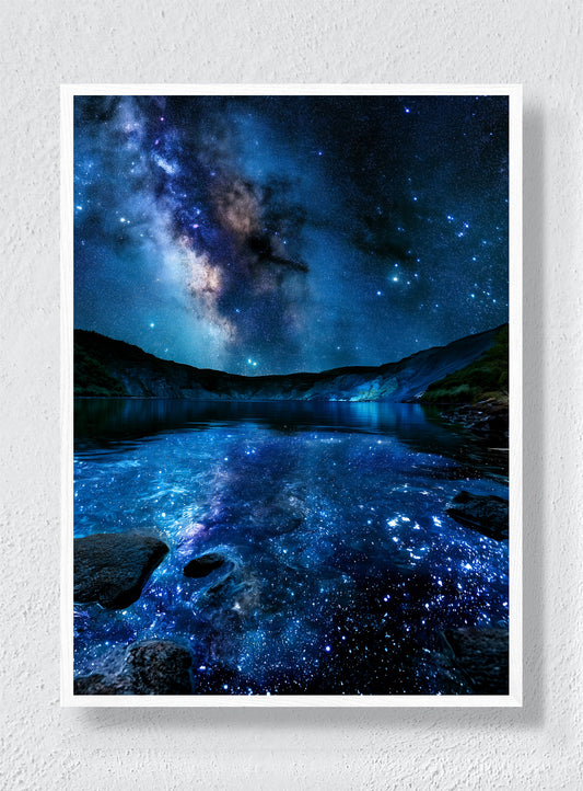 WHEN THE LAKE HOLDS THE STARS - White Frame