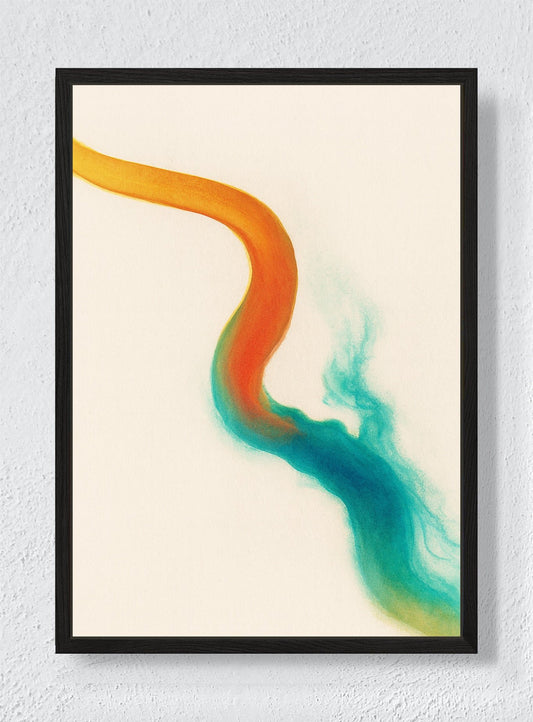 WHERE COLOUR TURNS THE CORNER - Black frame canvas