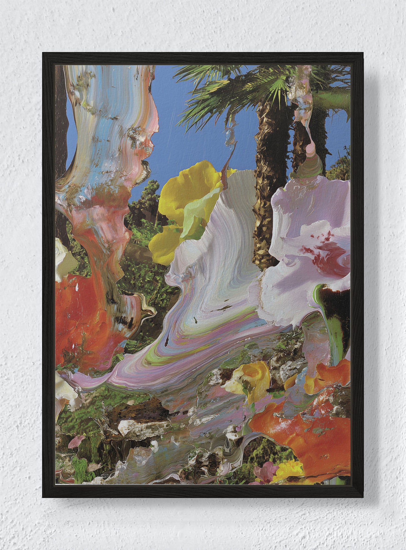 WHERE LANDSCAPES LOSE FORM - Black frame canvas
