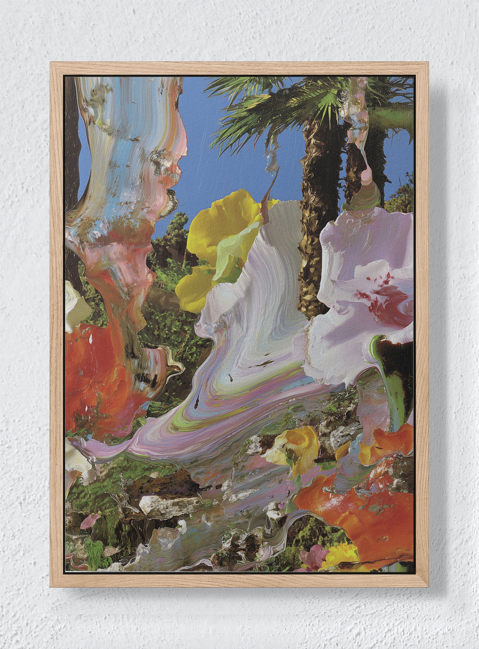 WHERE LANDSCAPES LOSE FORM - Natural frame canvas