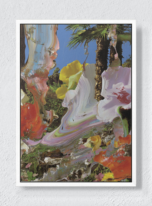 WHERE LANDSCAPES LOSE FORM - White frame canvas