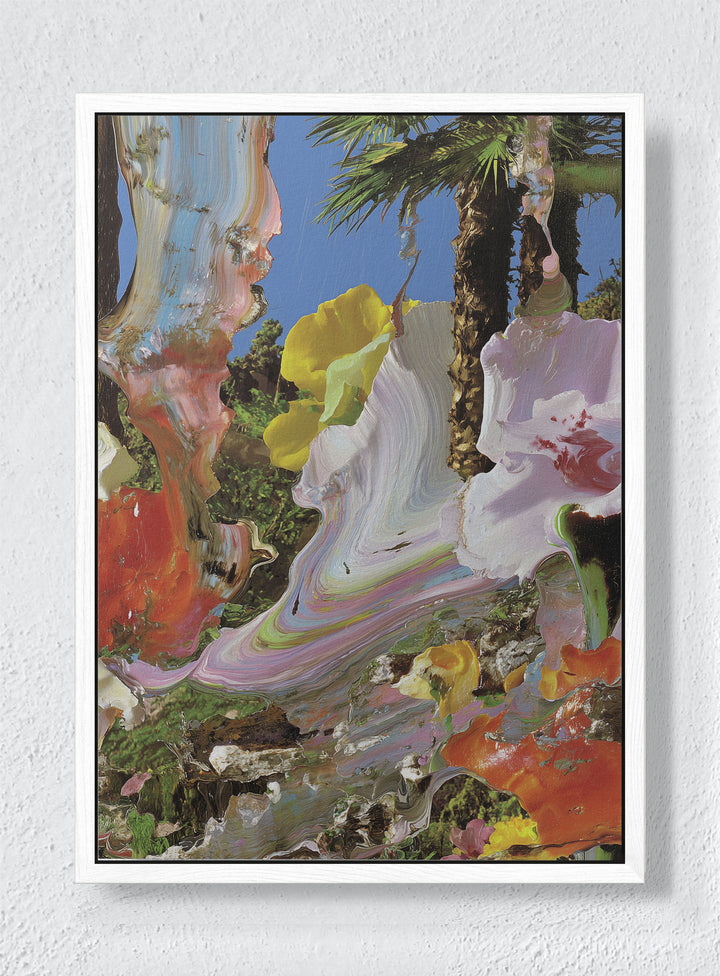 WHERE LANDSCAPES LOSE FORM - White frame canvas