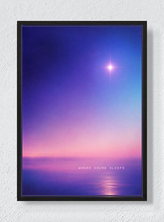 WHERE SOUND SLEEPS - Black frame canvas