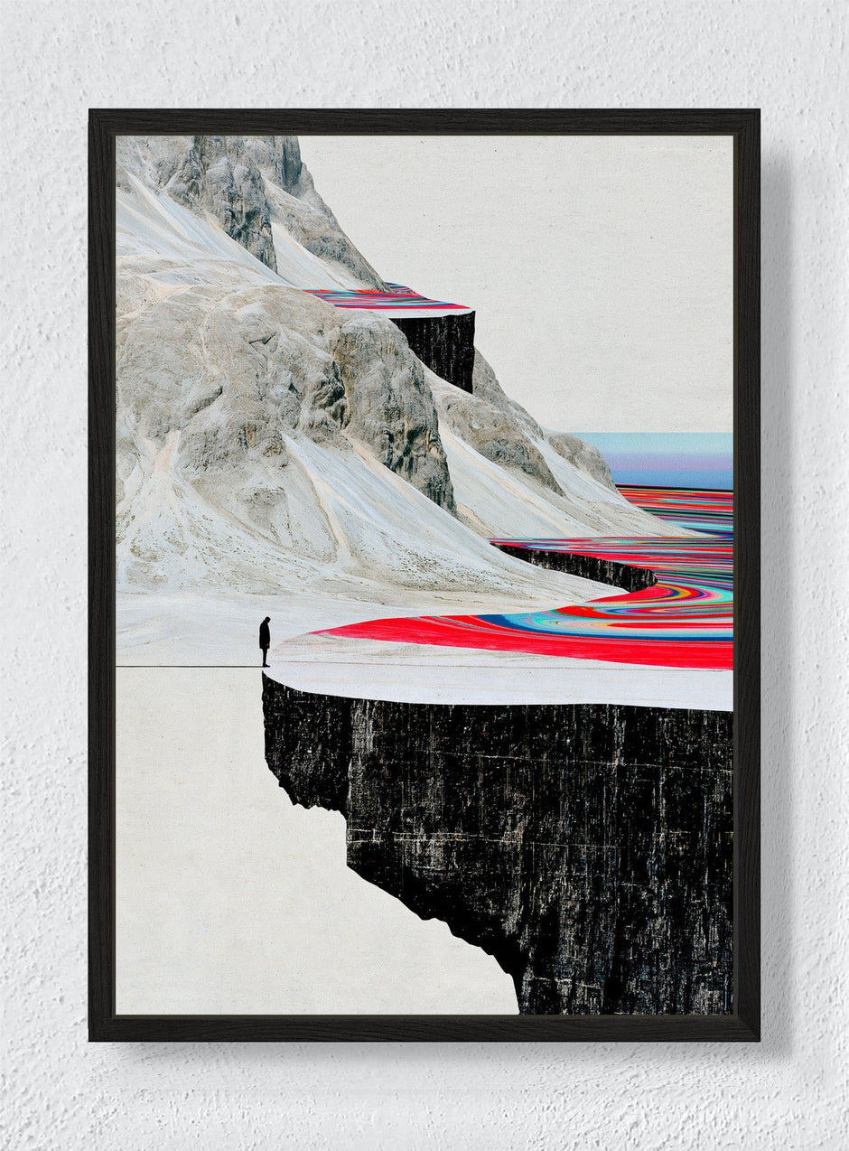 WHERE THE COLOUR FLOWS - Black frame canvas
