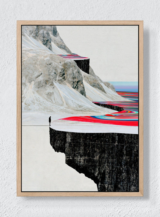 WHERE THE COLOUR FLOWS - Natural frame canvas