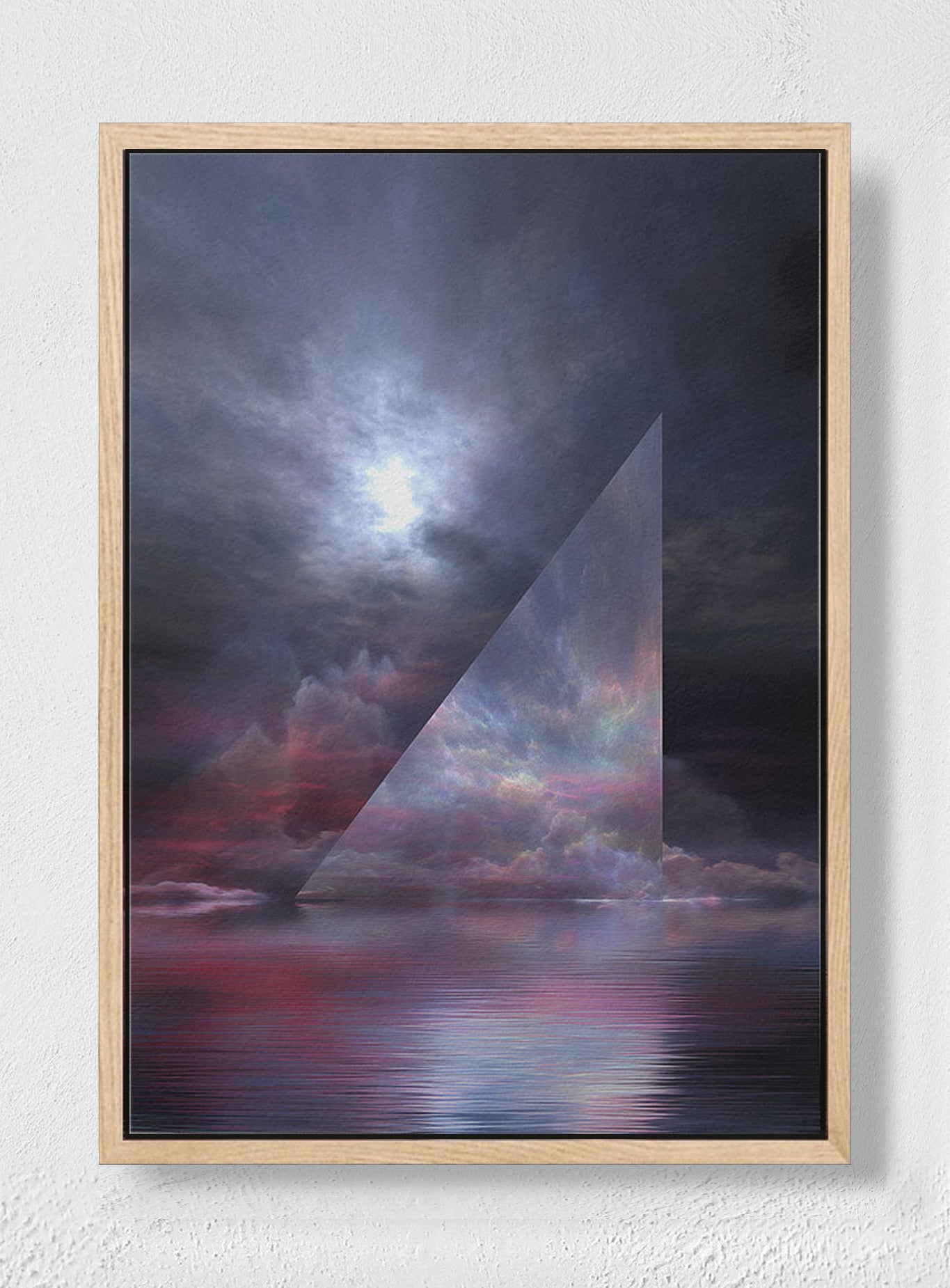 WHERE THE SKY BENDS INWARD - Natural frame canvas