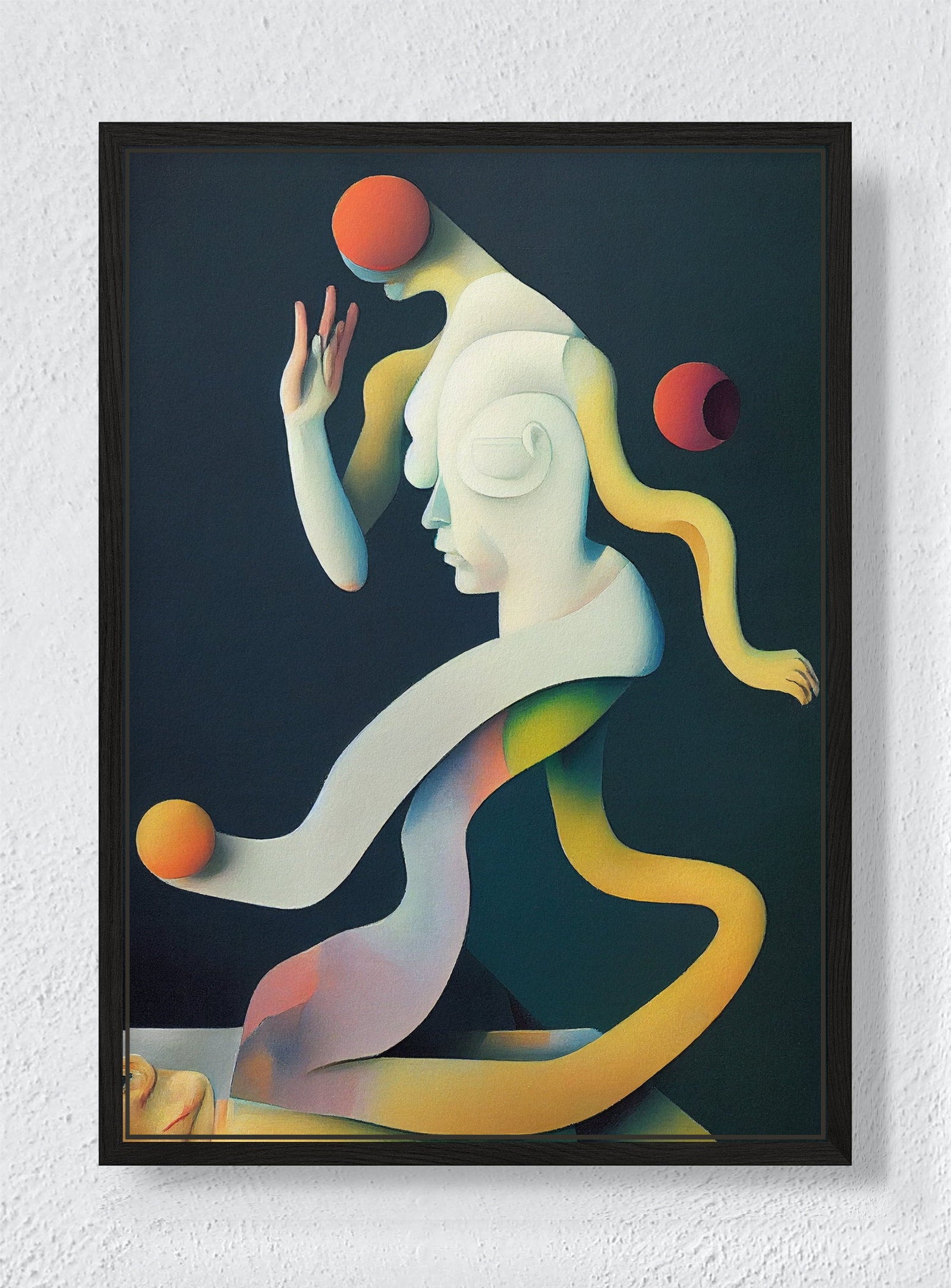 WHIRL - Black frame canvas