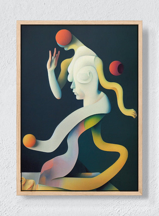 WHIRL - Natural frame canvas