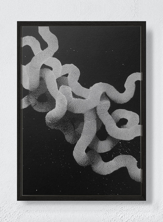 WHITE NOISE GIVEN FORM - Black frame canvas
