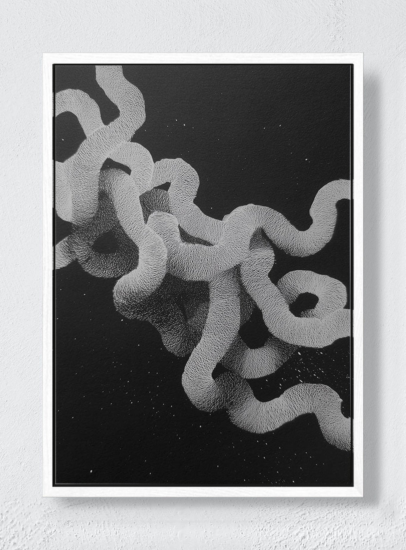 WHITE NOISE GIVEN FORM - White frame canvas