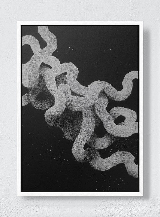 WHITE NOISE GIVEN FORM - White frame canvas