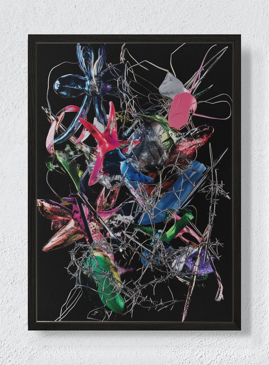 WIRED DREAMS - Black frame canvas