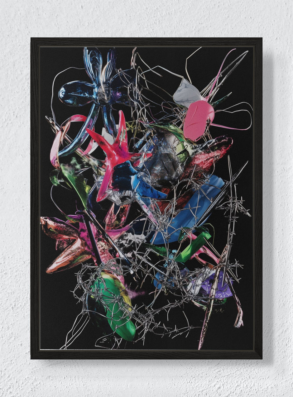 WIRED DREAMS - Black frame canvas