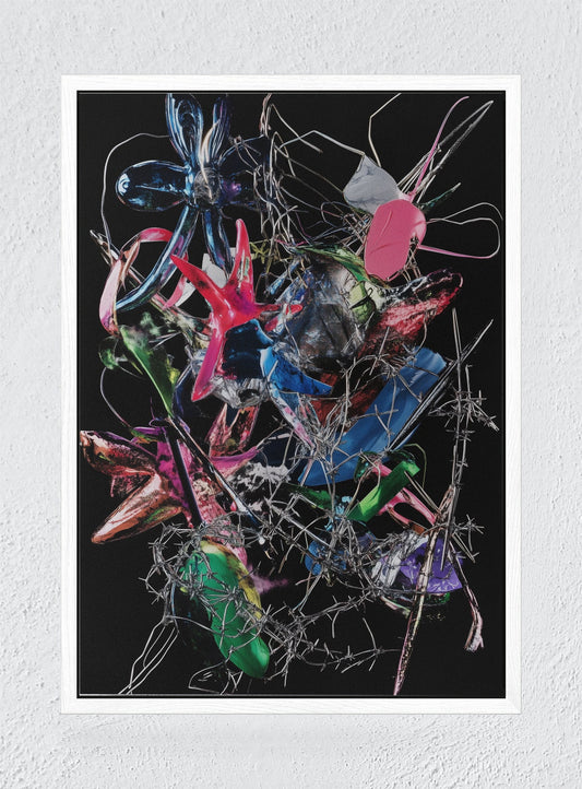 WIRED DREAMS - White frame canvas
