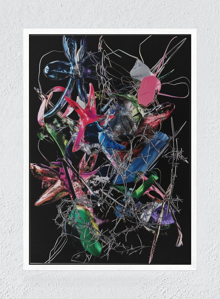 WIRED DREAMS - White frame canvas