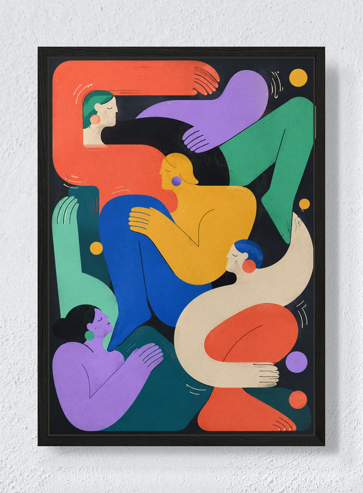 WRAPPED UP - Black frame canvas