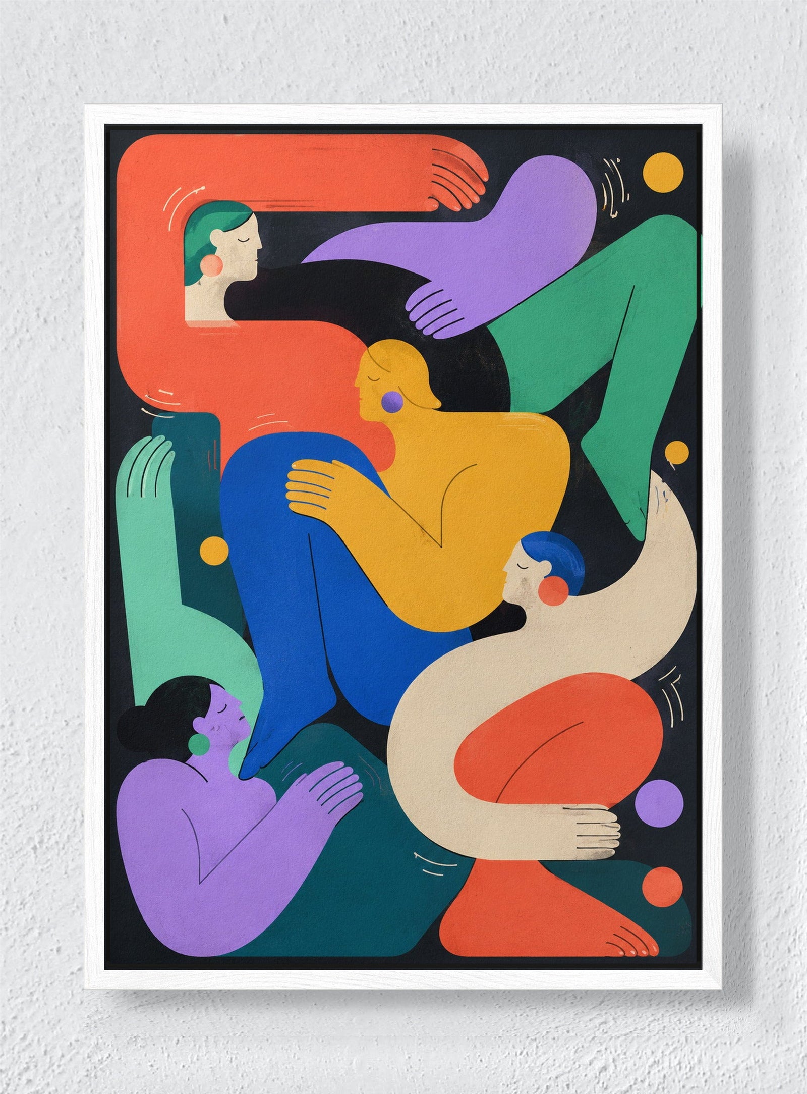 WRAPPED UP - White frame canvas