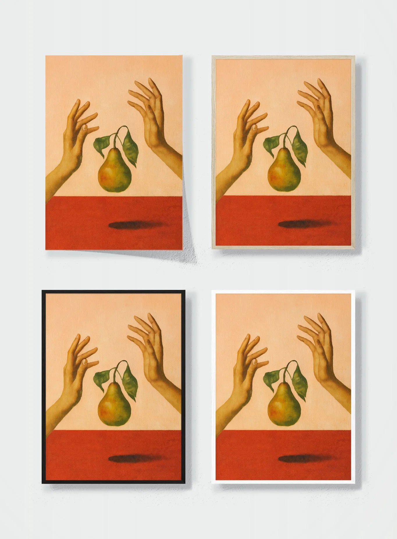 A PEAR BETWEEN PALMS frame options comparison