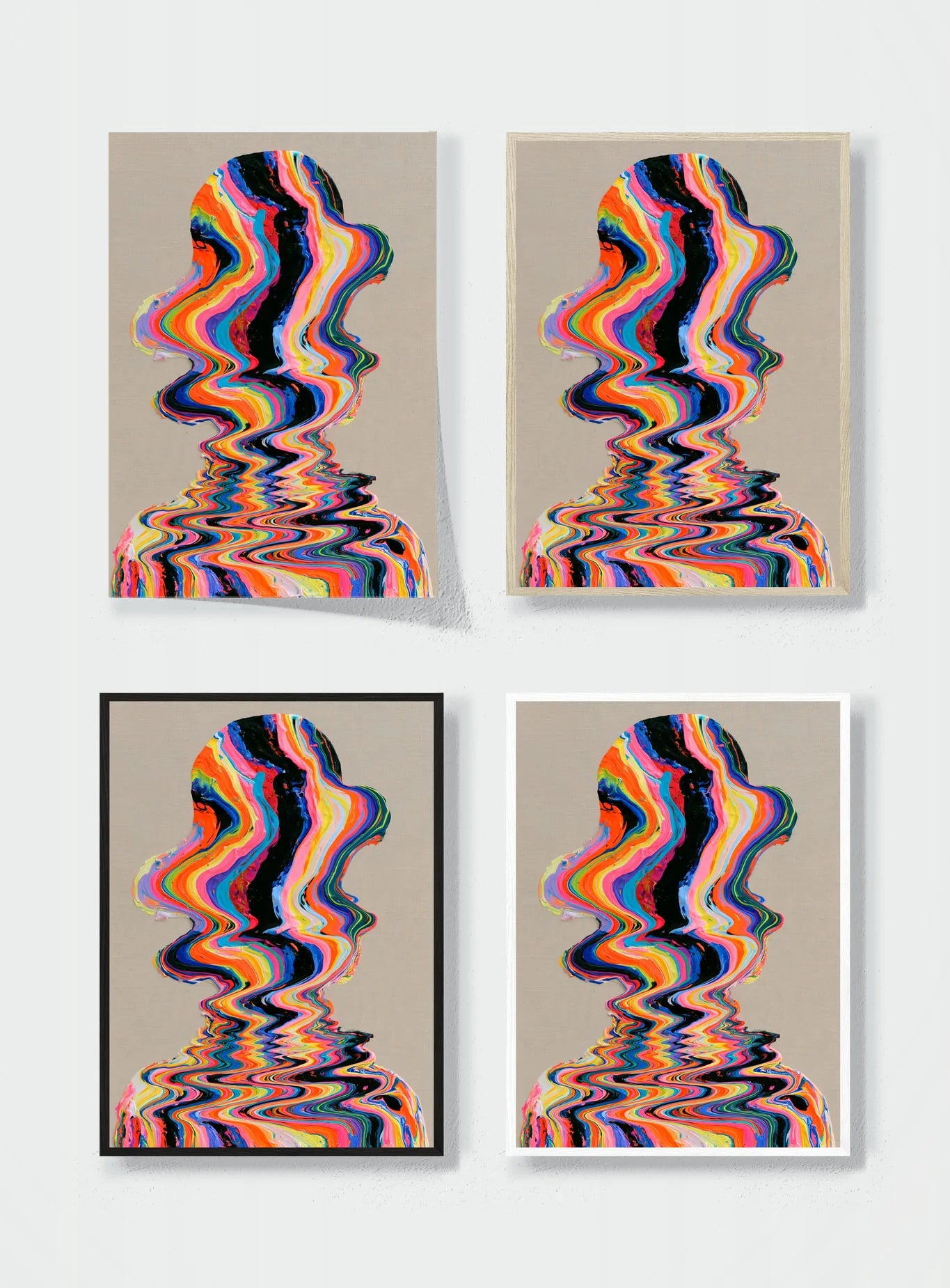 A PERSON MADE OF WAVES frame options comparison