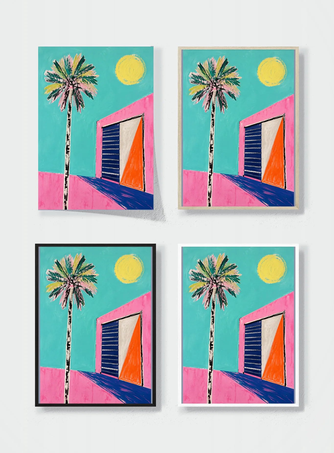 A PINK HOUSE IN THE HEAT frame options comparison