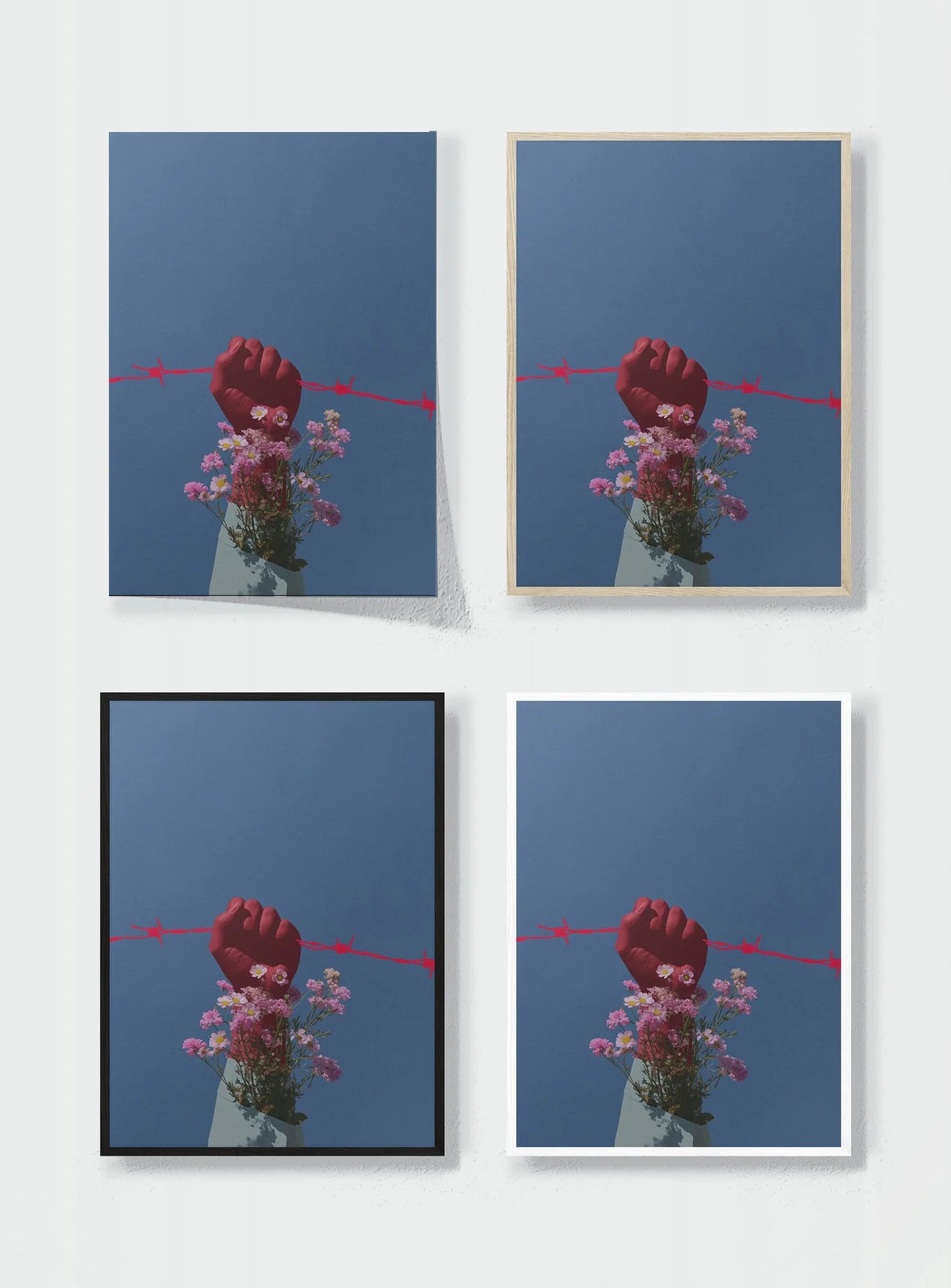 BLOOM AGAINST BARBS frame options comparison