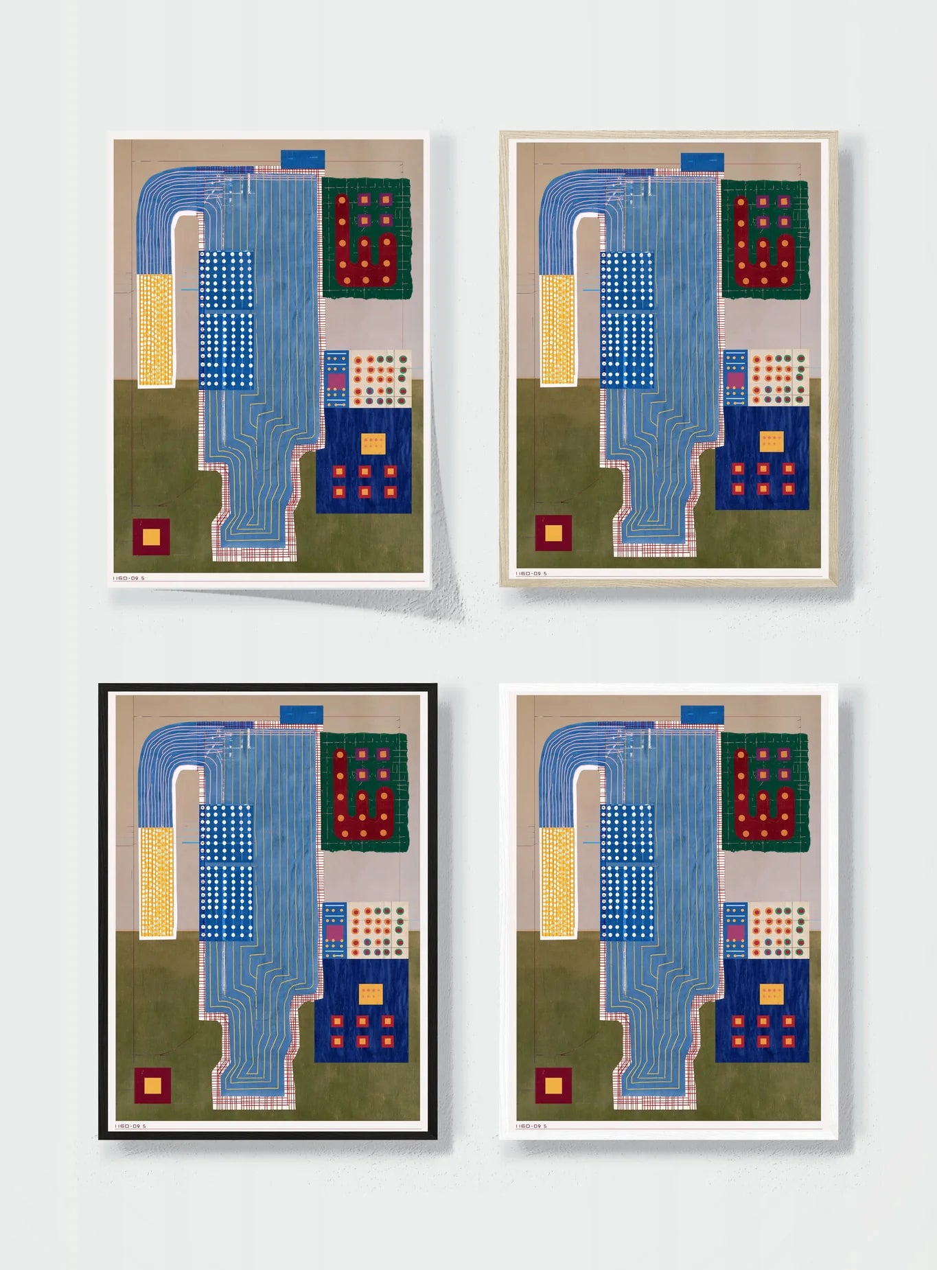 BLUE ROUTES THROUGH THE CITY frame options comparison