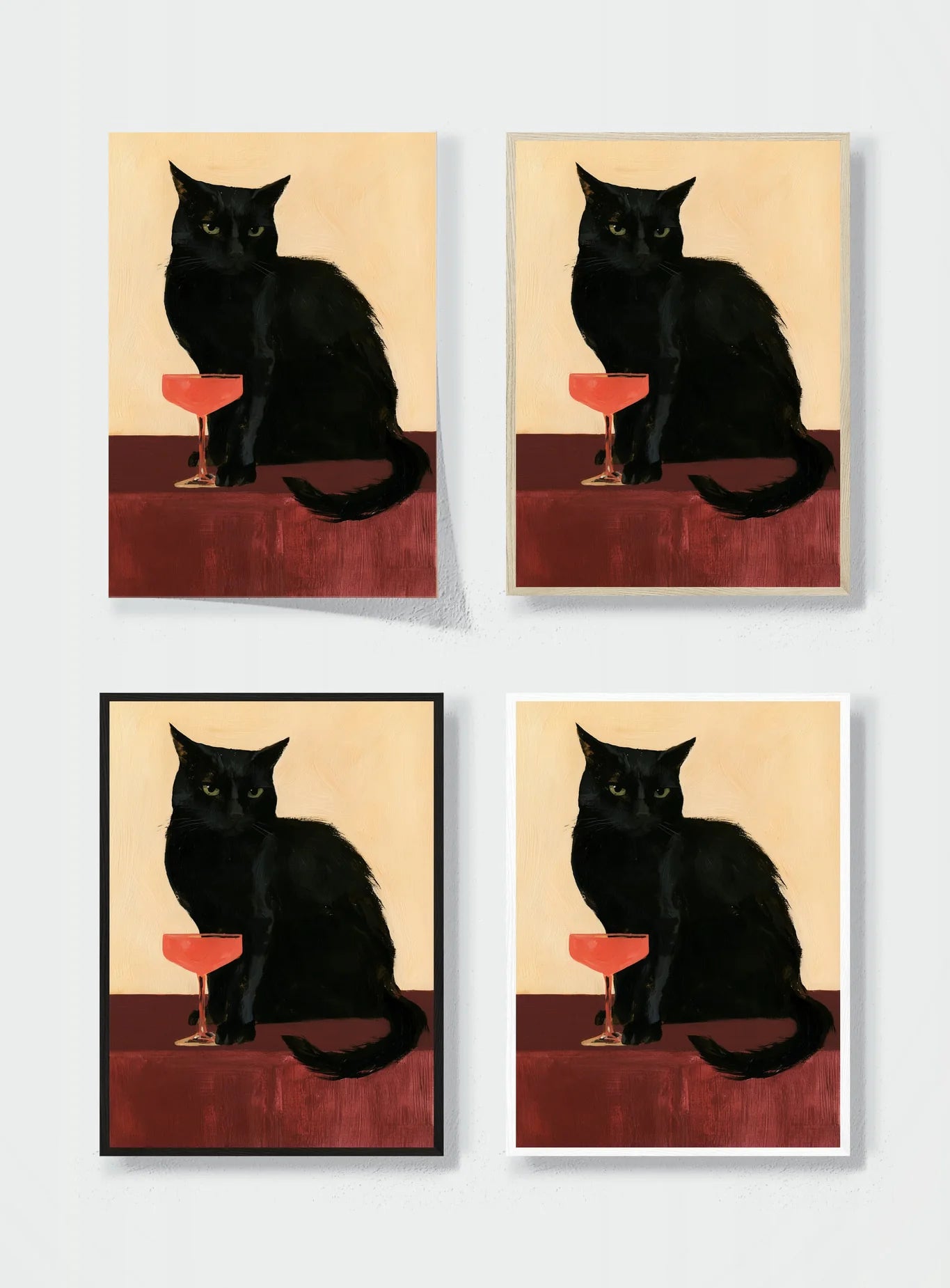 COCKTAIL HOUR CAT frame options comparison